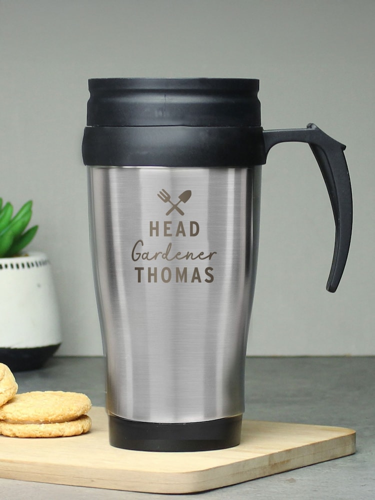 Personalised Head Gardener Travel Mug by PMC - Image 2 of 3