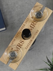 Personalised Wedding Wine Glass & Bottle Holder by PMC - Image 2 of 4