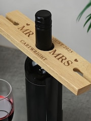 Personalised Wedding Wine Glass & Bottle Holder by PMC - Image 4 of 4