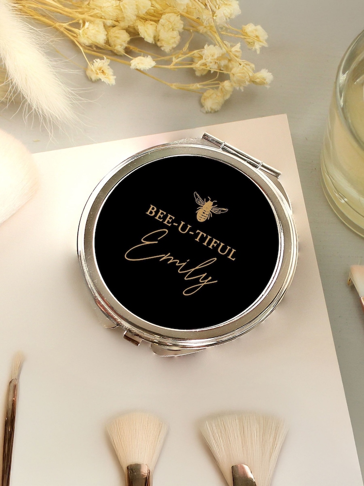 Personalised Beautiful Compact Mirror by PMC - Image 3 of 3