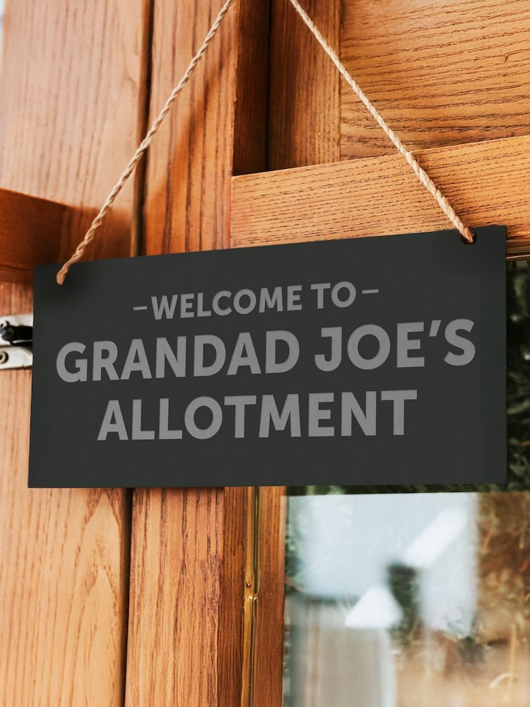 Personalised Garden Hanging Slate Plaque by PMC - Image 1 of 3