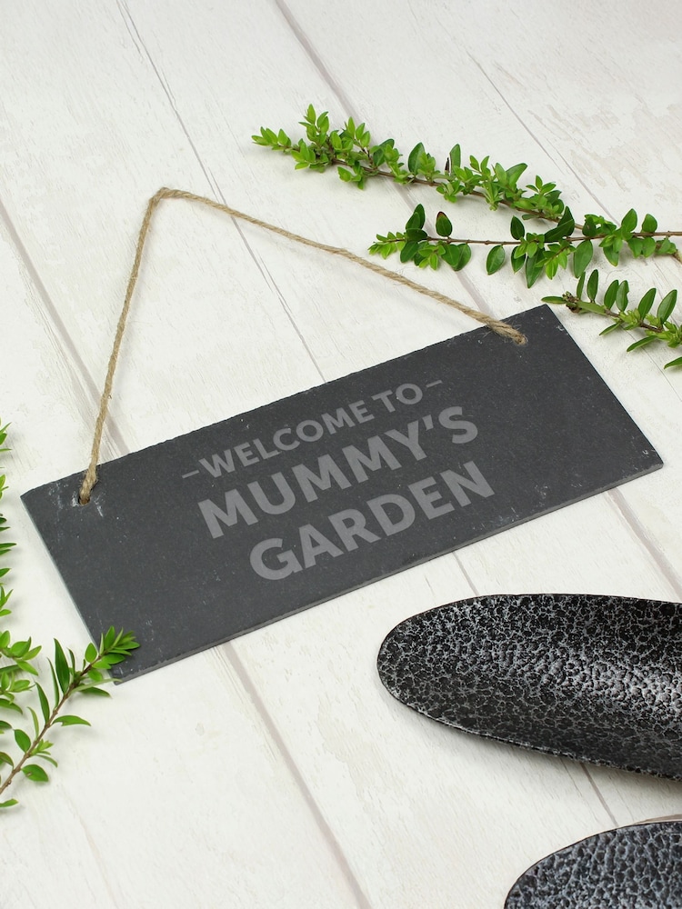 Personalised Garden Hanging Slate Plaque by PMC - Image 3 of 3