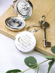 Personalised To the Moon and Back Photo Keyring by PMC - Image 1 of 4