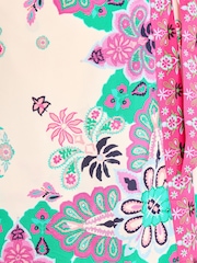 Love & Roses Pink and Ivory Floral Mini Beach Sarong - Image 5 of 5