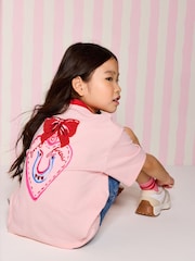 Eleanor Bowmer Pink Boucle Love Graphic T-Shirt - Image 1 of 11