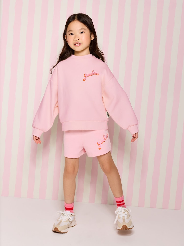 Eleanor Bowmer Pink Cowgirl Sweat and Shorts 2 Piece Set - Image 2 of 6