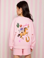 Eleanor Bowmer Pink Cowgirl Sweat and Shorts 2 Piece Set - Image 3 of 6