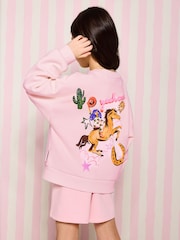 Eleanor Bowmer Pink Cowgirl Sweat and Shorts 2 Piece Set - Image 5 of 6