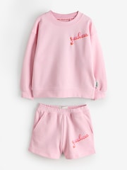 Eleanor Bowmer Pink Cowgirl Sweat and Shorts 2 Piece Set - Image 7 of 12