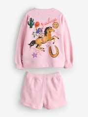 Eleanor Bowmer Pink Cowgirl Sweat and Shorts 2 Piece Set - Image 8 of 12
