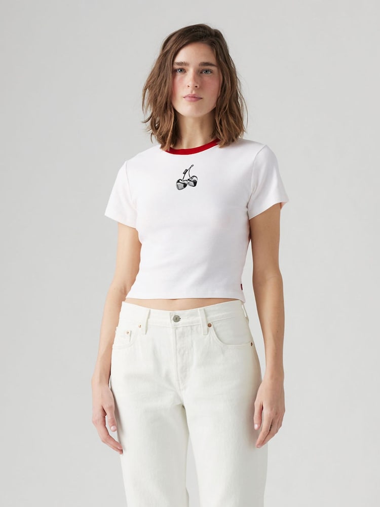 Levi's® White Valentines Print Sporty T-Shirt - Image 1 of 5