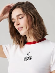 Levi's® White Valentines Print Sporty T-Shirt - Image 3 of 5