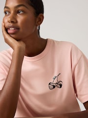 Levi's® Pink Back Cherry Graphic Oversize T-Shirt - Image 3 of 5