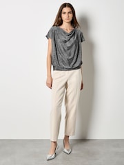 Apricot Black Sparkle Batwing Top - Image 3 of 4