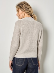 Apricot Cream Sequin Fisherman Knit Jumper - Image 2 of 4