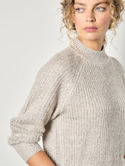 Apricot Cream Sequin Fisherman Knit Jumper - Image 4 of 4