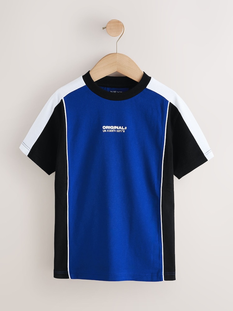 Cobalt Blue Sport Colourblock Short Sleeve T-Shirt (3-16yrs) - Image 1 of 4