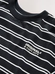 Black/White Stripe Short Sleeve Graphic T-Shirt (3-16yrs) - Image 6 of 7