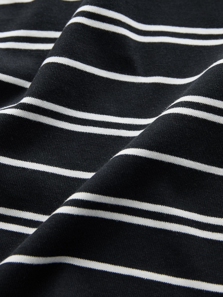 Black/White Stripe Short Sleeve Graphic T-Shirt (3-16yrs) - Image 7 of 7