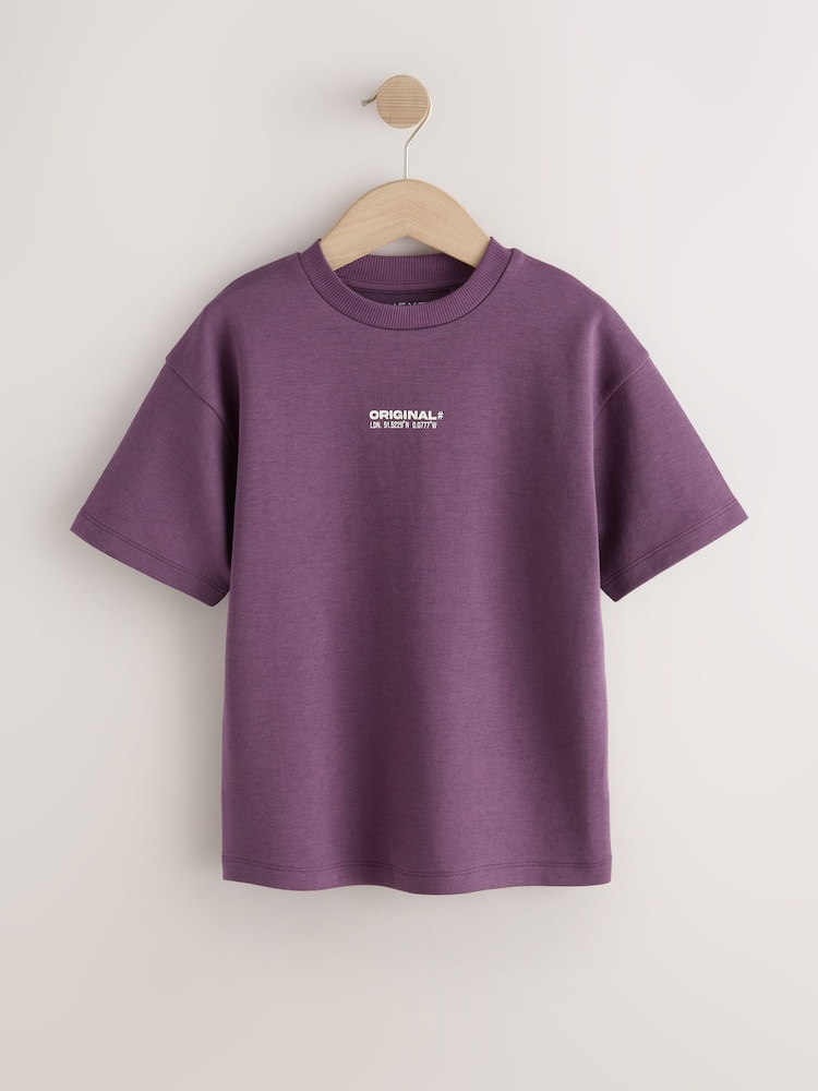 Purple Graphic Heavyweight Short Sleeve T-Shirt (3-16yrs) - Image 1 of 4
