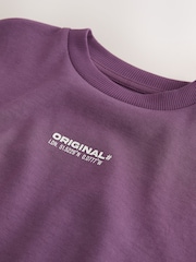 Purple Graphic Heavyweight Short Sleeve T-Shirt (3-16yrs) - Image 4 of 4
