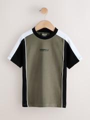 Khaki/White Sport Colourblock Short Sleeve T-Shirt (3-16yrs) - Image 1 of 4