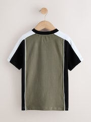 Khaki/White Sport Colourblock Short Sleeve T-Shirt (3-16yrs) - Image 2 of 4