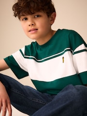 Green/White Colourblock Short Sleeve T-Shirt (3-16yrs) - Image 1 of 4