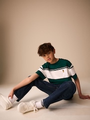 Green/White Colourblock Short Sleeve T-Shirt (3-16yrs) - Image 4 of 4