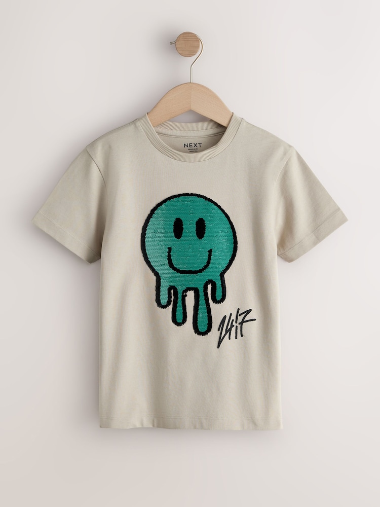 Cement Smile Sequin - Camiseta de corte estándar y manga corta con estampado gráfico (3-16 años) - Imagen 2 de 5 Cement Smile Sequin - Camiseta de corte estándar y manga corta con estampado gráfico (3-16 años) - Imagen 2 de 5