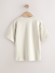 ベージュ - テクスチャード半袖 Tシャツ（3～16歳） - 画像 2 / 4