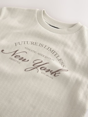 ベージュ - テクスチャード半袖 Tシャツ（3～16歳） - 画像 4 / 4