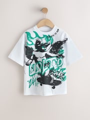 White Graffiti Cherub Short Sleeve Graphic T-Shirt (3-16yrs) - Image 5 of 9