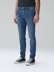 světle modrá - Skinny Fit - Pohodlné Elastické, strečové džíny, rifle - Obrázek 1 z 9