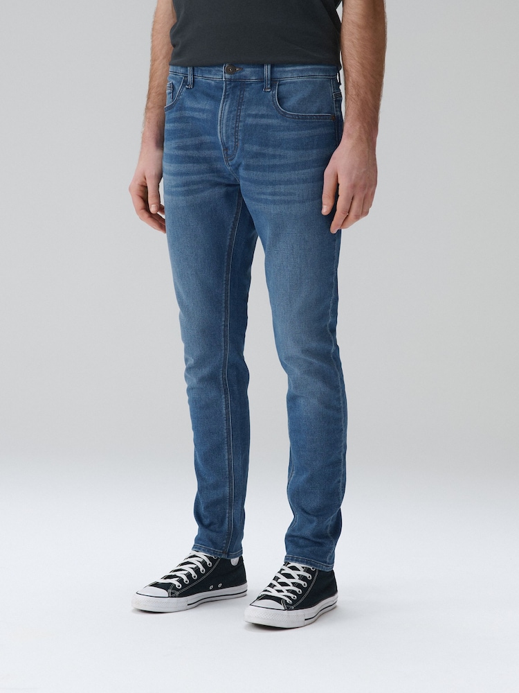 světle modrá - Skinny Fit - Pohodlné Elastické, strečové džíny, rifle - Obrázek 1 z 9