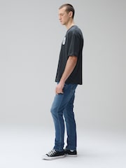 světle modrá - Skinny Fit - Pohodlné Elastické, strečové džíny, rifle - Obrázek 3 z 9