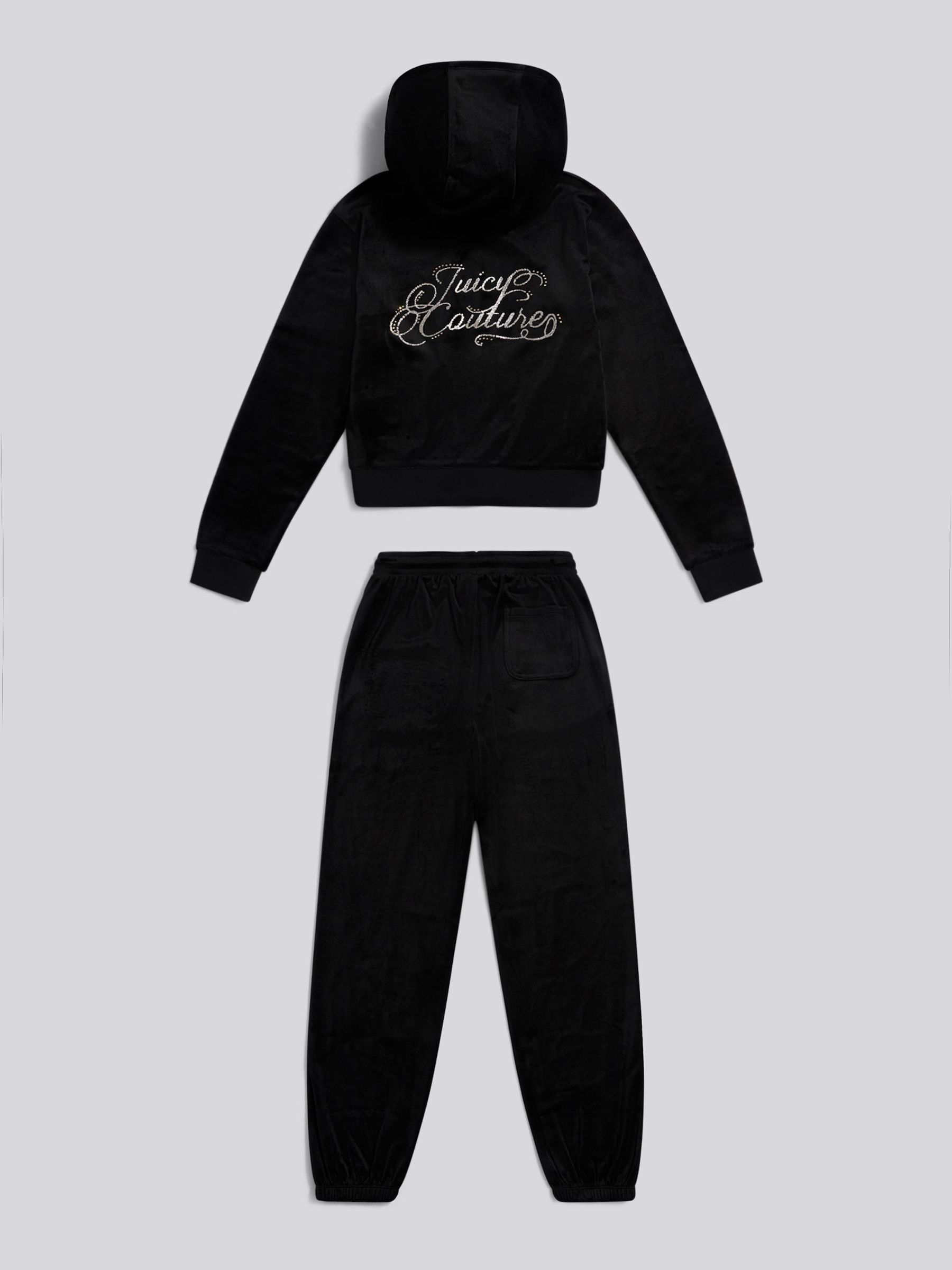 Buy Juicy Couture Black Zip Through Hoodie and Relaxed Joggers Set