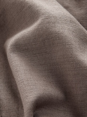 Mushroom Brown Regular Tapered Fit Linen Rich Blend Textured Trousers With Elasticated Waist - Image 9 of 9