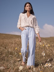 Love & Roses Multi Pintuck Crop Wide Leg Jeans - Image 3 of 5