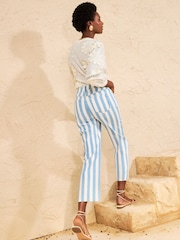 Love & Roses Multi Pintuck Crop Wide Leg Jeans - Image 5 of 5