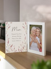 Personalised Floral Wooden Hinged 6x4 Photo Frame by PMC - Image 1 of 4