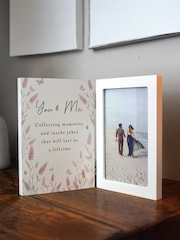 Personalised Floral Wooden Hinged 6x4 Photo Frame by PMC - Image 4 of 4