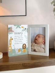 Personalised New Baby Wooden Hinged 6x4 Photo Frame by PMC - Image 2 of 4