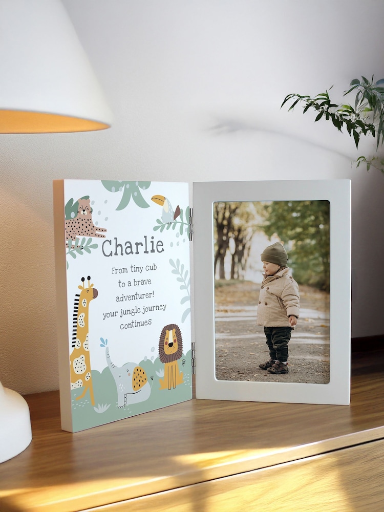 Personalised New Baby Wooden Hinged 6x4 Photo Frame by PMC - Image 4 of 4