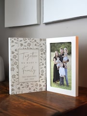Personalised Family Wooden Hinged 6x4 Photo Frame by PMC - Image 1 of 3