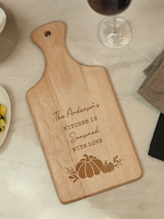 Personalised Pumpkin Paddle Chopping Board by PMC - Image 1 of 3