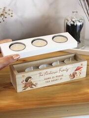 Personalised Autumn Triple Tea Light Box by PMC - Image 2 of 3