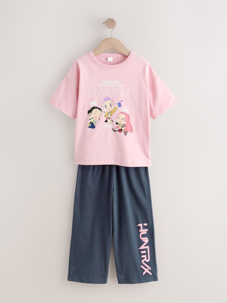 Pink K-Pop Demon Hunters Wide Leg Pyjamas (6-16yrs) - Image 1 of 3