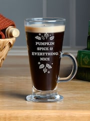 Personalised Autumn Latte Glass by PMC - Image 1 of 3