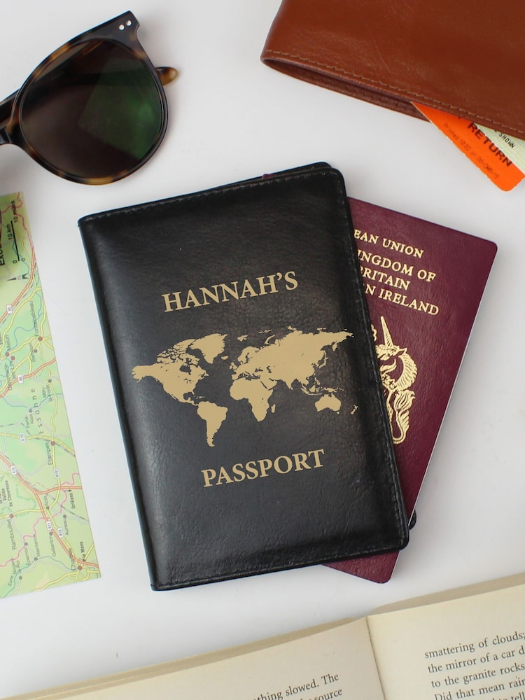 Personalised World Map Passport Holder by PMC - Image 1 of 3